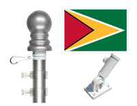 Guyana flag and spinner pole