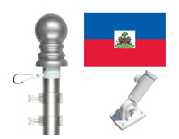 Haiti flag and spinner pole