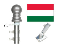 Hungary flag and spinner pole