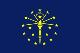 Indiana Polyester State Flag - 3'x5'