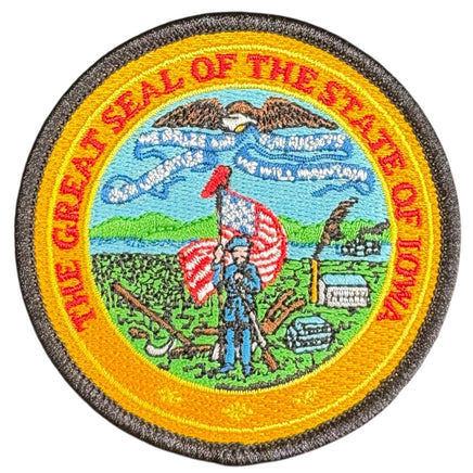Iowa State Seal Flag Patch