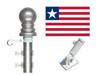 Liberia flag and spinner pole