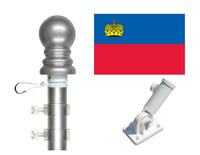 Liechtenstein flag and spinner pole