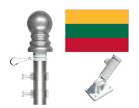 Lithuania flag and pole