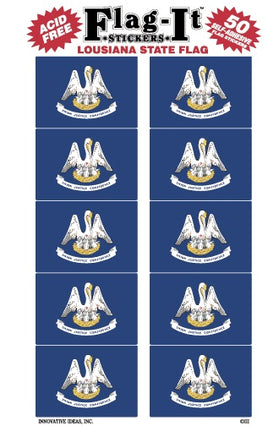 Lousiana Flag Stickers - 50 per pack