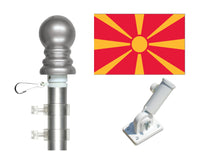 Macedonia flag and spinner pole
