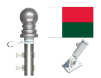 Madagascar flag and spinner pole