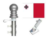 Malta flag and spinner pole