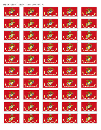 Marine Flag Sheet Stickers