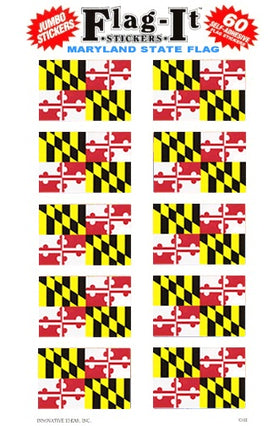 Maryland Flag Stickers - 50 per pack