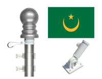 old Mauritania flag and spinner pole