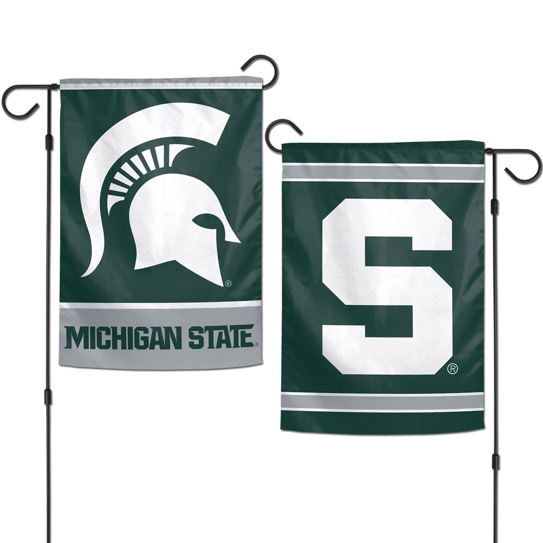 College Flags & Banners Michigan State Spartans Running Sparty Garden Flag