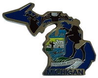 State Map Shape Pins Flag Background