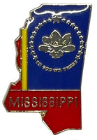 State Map Shape Pins Flag Background