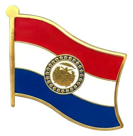 Missouri Single State Flag Pin