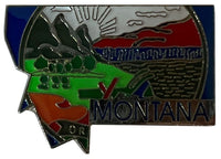 State Map Shape Pins Flag Background