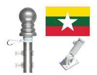 Myanmar flag and spinner pole