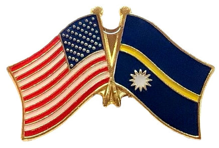 Nauru Double Flag Pin