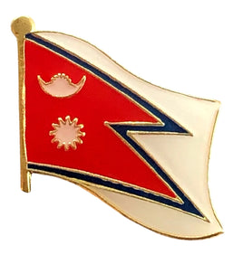 Nepal Single Flag Lapel Pin