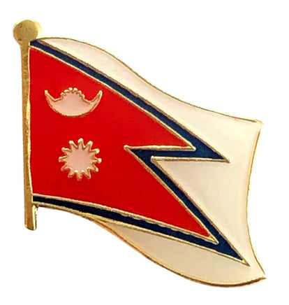 Nepal Single Flag Lapel Pin