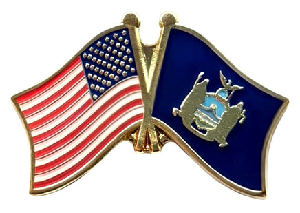 New York State Flag Double Pin