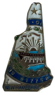 State Map Shape Pins Flag Background