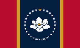 Mississippi Polyester State Flag - 3'x5' - New Design