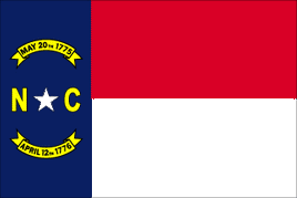 North Carolina 3'x5' Nylon State Flag