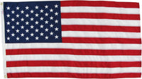 A full view of a nylon American flag.