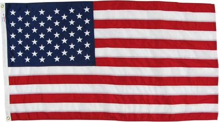 A full view of a nylon American flag.