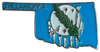 State Map Shape Pins Flag Background