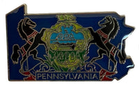 State Map Shape Pins Flag Background