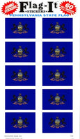Pennsylvania Flag-It Stickers