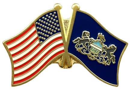 Pennsylvania State Flag Double Pin