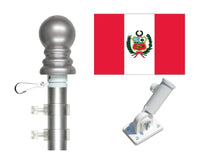 Peru flag and pole kit