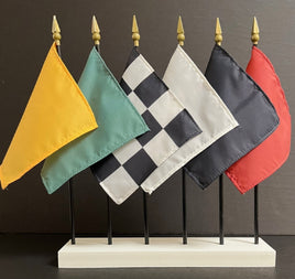 Miniature Racing Flag Set with Base
