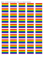 Rainbow Flag Stickers - 50 per sheet