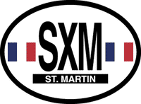 Saint Martin Oval Reflective Decal