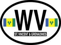 Saint Vincent Reflective Oval Decal