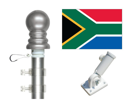 South Africa flag and spinner pole