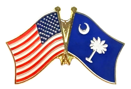 South Carolina Double Flag State Pin
