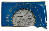 State Map Shape Pins Flag Background