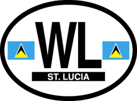 St. Lucia Reflective Oval Decal