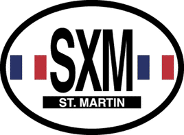St. Martin Reflective Oval Decal
