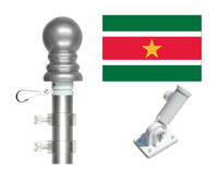 Suriname flag and spinner pole