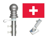 Switzerland flag and pole kit