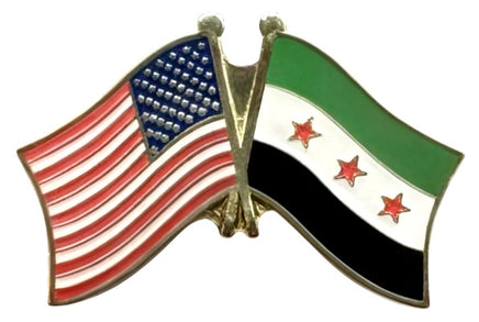 Syria Double Flag Pin