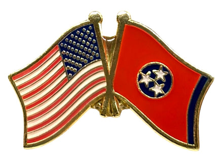 Tennessee Double Flag Pin