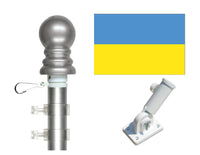 Ukraine flag and pole kit