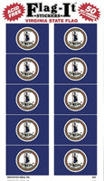 Virginia Flag-It Stickers